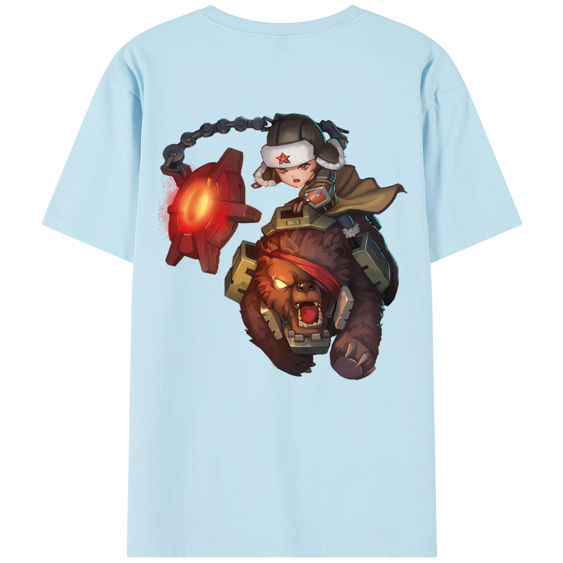 リーグ・オブ・レジェンド League of Legends LOL 綿100％半袖Tシャツ（背面プリント）